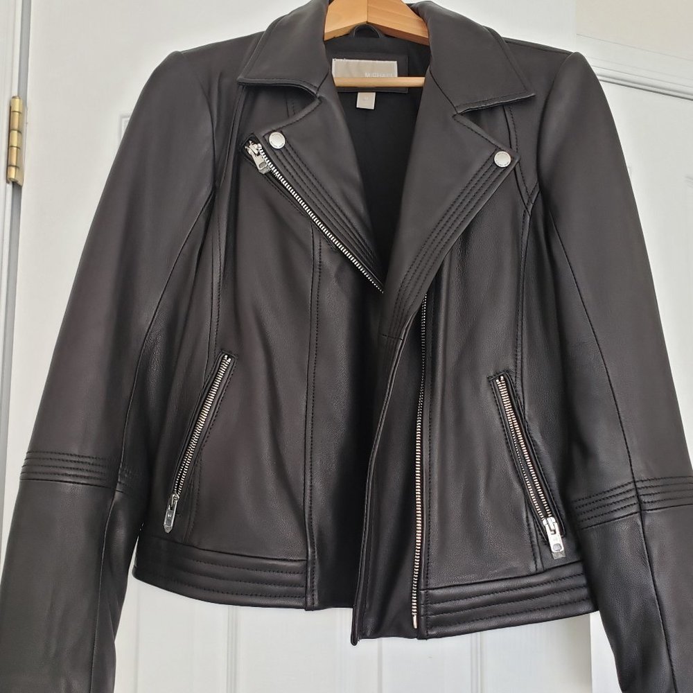 Michael Kors - Medium - Women's Genuine Leather Moto Jacket